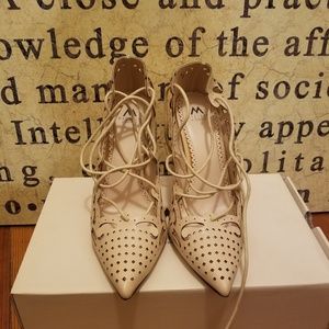 BEAUTIFUL Nude Strappy Pump